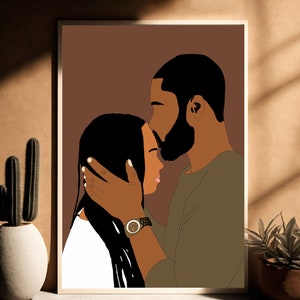 Black Love Art Print: African American Couple (Digital Download)