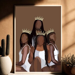 Black Queens Art Print: African American Women (Digital Download)