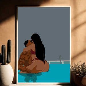 Schwarze Liebe Kunst, schwarze Liebe Wandkunst, schwarze Paare Wandkunst, schwarze Paar Kunst, schwarze Liebe, afrikanische Kunst, afrikanische Wandkunst, schwarz Kunstdruck