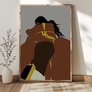 Black love art, black love wall art, black couples wall art, black couple art, black love, African art, African wall art, black art print