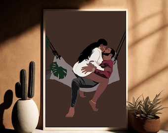 Black Love Art Print: African American Couple (Digital Download)