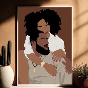Black Love Art, black Love Wall Art, Black Couples Wall Art, Black Couple art, black Love, African Art, African Wall Art, Black Art Print