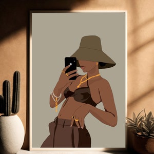 Black Woman Art, Black Girl Art, African Wall Art, Feminine Wall Art, Black Woman Wall Art, African Art, African Woman Wall Art, Black Art