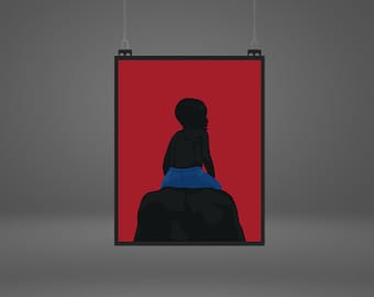 Black Father & Son Art Print: Afro American Wall Decor (Digital Download)