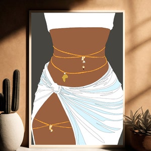 Black Woman Art, Black Girl Art, African Wall Art, Feminine Wall Art, Black Woman Wall Art, African Art, African Woman Wall Art, Black Art