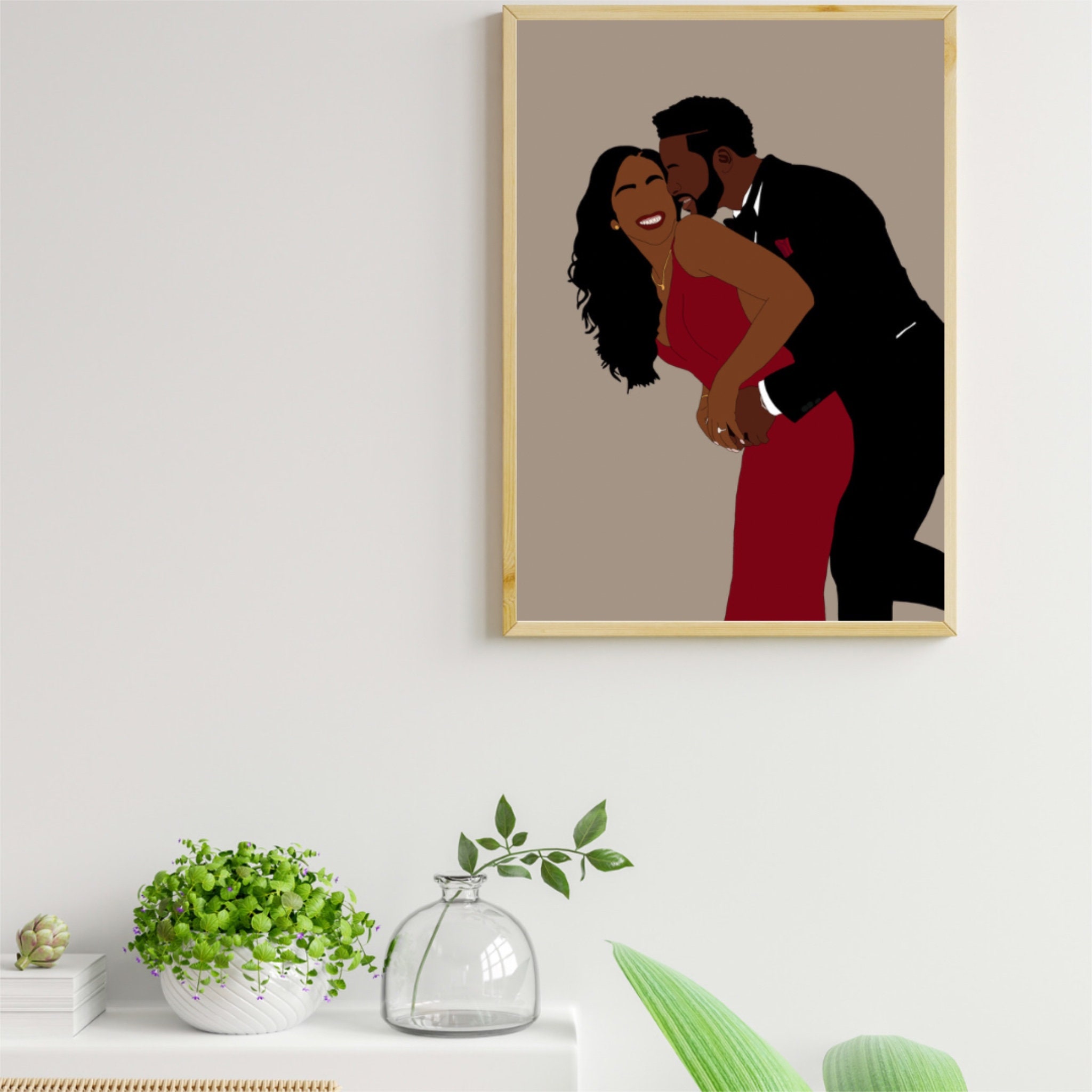 Black Love Art Black Love Wall Art Black Couples Wall Art Etsy