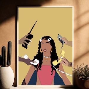 Black Woman Art, Black Girl Art, African Wall Art, Feminine Wall Art, Black Woman Wall Art, African Art, African Woman Wall Art, Black Art