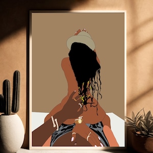 Black Love Art, black Love Wall Art, Black Couples Wall Art, Black Couple art, black Love, African Art, African Wall Art, Black Art Print