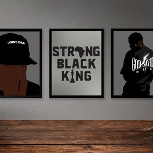 Black Man Art Print Set: Urban African Wall Decor (Digital Download)
