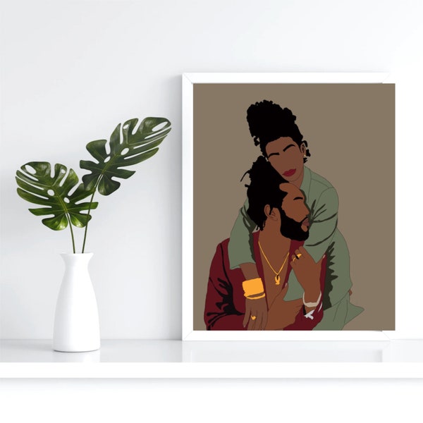 Black Couple Love Etsy Black Couple Love Etsy