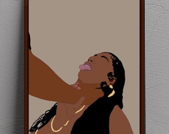 Black Love Art Print: African American Couple Wall Decor