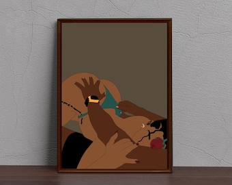 Black Love Art Print: African American Couple Poster