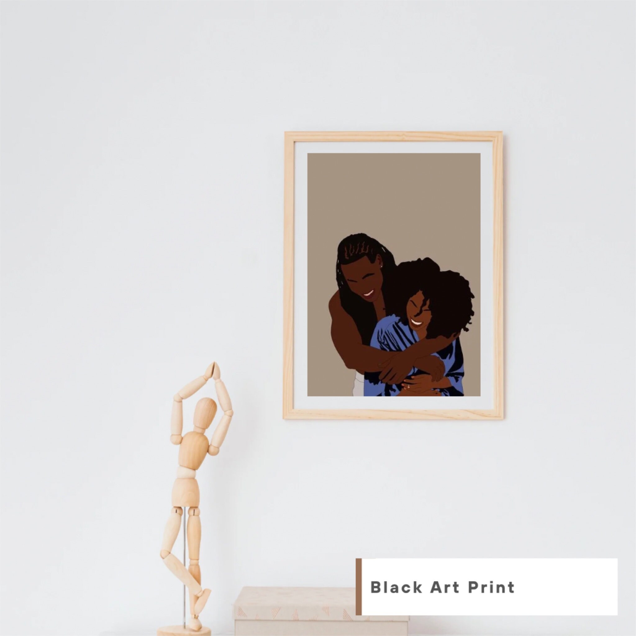 Black Love Art Black Love Wall Art Black Couples Wall Art Etsy