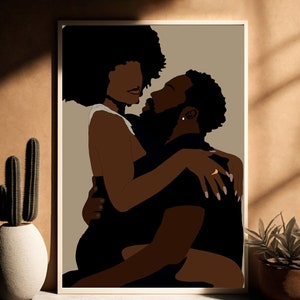 Black Love Art Print: African American Couple (Digital Download)