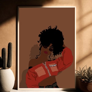 Black Woman Art, Black Girl Art, African Wall Art, Feminine Wall Art, Black Woman Wall Art, African Art, African Woman Wall Art, Black Art