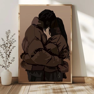 Black Love Art, black Love Wall Art, Black Couples Wall Art, Black Couple art, black Love, African Art, African Wall Art, Black Art Print