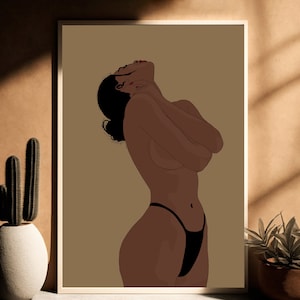 Black Woman Art, Black Girl Art, African Wall Art, Feminine Wall Art, Black Woman Wall Art, African Art, African Woman Wall Art, Black Art