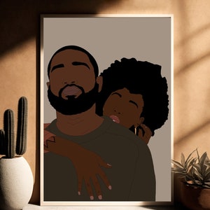 Black Love Art Print: African American Couple (Digital Download)