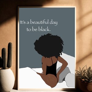 Black Woman Art Print: Motivational Self Care Quote (Digital Download)