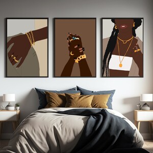 Black Woman Art Print Set: African American Female Portraits (Digital Download)