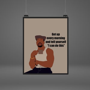 Black Man Art Print: Motivational Quote, Afro American Decor (Digital Download)
