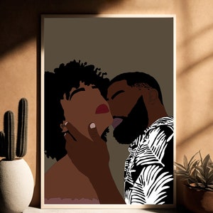 Schwarze Liebe Kunst, schwarze Liebe Wandkunst, schwarze Paare Wandkunst, schwarze Paar Kunst, schwarze Liebe, afrikanische Kunst, afrikanische Wandkunst, schwarz Kunstdruck