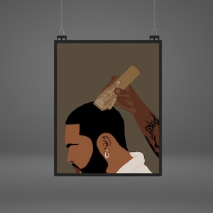 Black Afro Men Art Poster, Black Man art,  Black Man Wall Art, Black Male Art, African Black Man Art, Black Men Art, African American Art