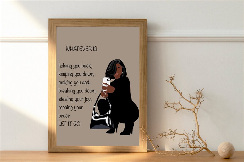 Black Woman Art Print: Self-care Quote (digital Download) - Etsy