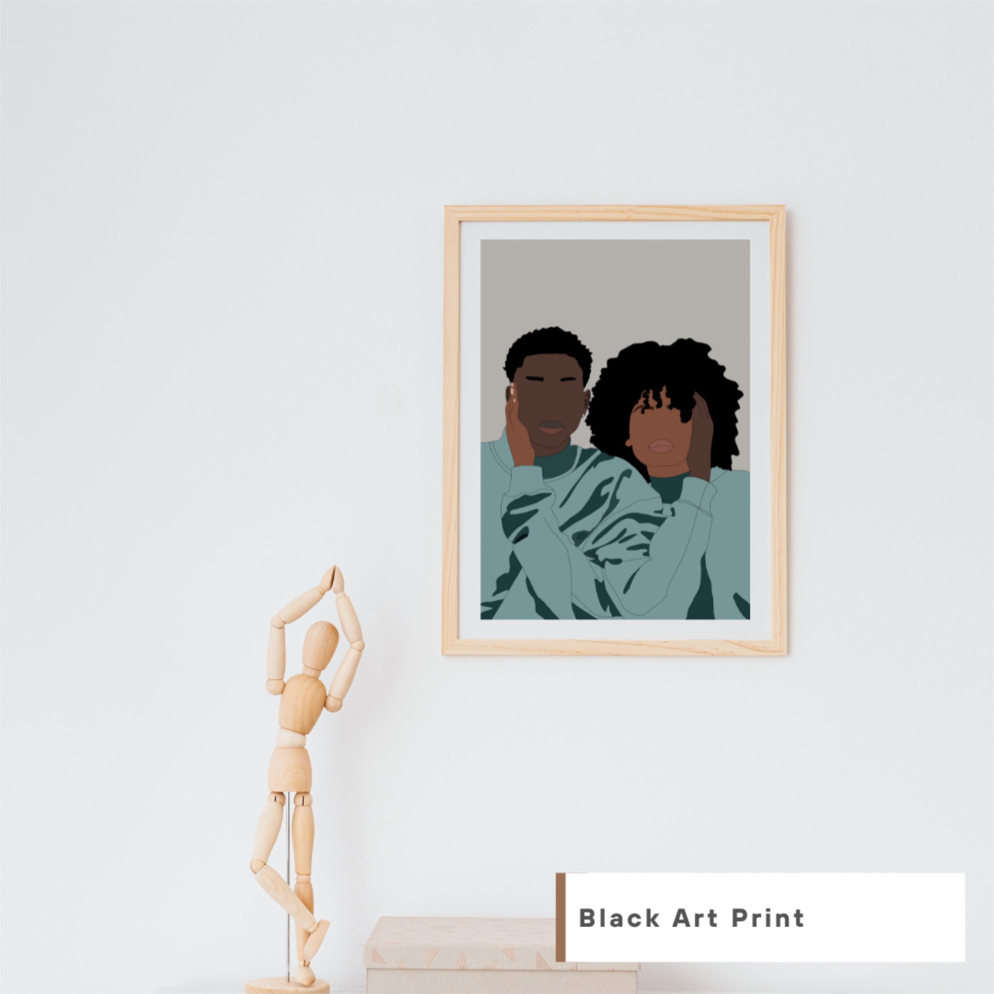 Black Love Art Black Love Wall Art Black Couples Wall Art Etsy