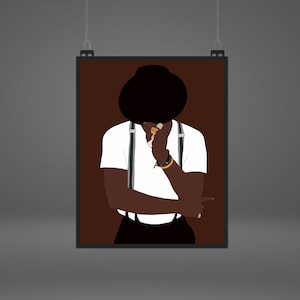 Black Man Art Print: Afro Fashion Portrait (Digital Download)