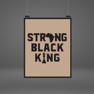 Strong Black King Wall Art , Urban Art, Black Afro Men Art Poster, Black Man Art, African Wall Art, Black Man Wall Art, Black Male Art