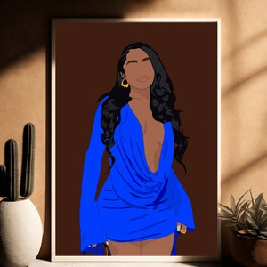 Arte de la mujer negra, arte de la niña negra, arte de la pared africana, arte de la pared femenina, arte de la pared de la mujer negra, arte africano, arte de la pared de la mujer africana, arte negro