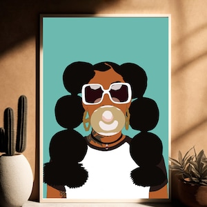 Black Woman Art, Black Girl Art, African Wall Art, Feminine Wall Art, Black Woman Wall Art, African Art, African Woman Wall Art, Black Art