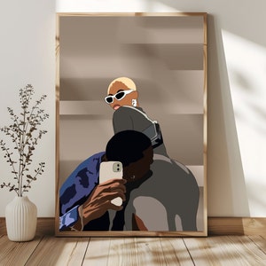Black Love Art, black Love Wall Art, Black Couples Wall Art, Black Couple art, black Love, African Art, African Wall Art, Black Art Print