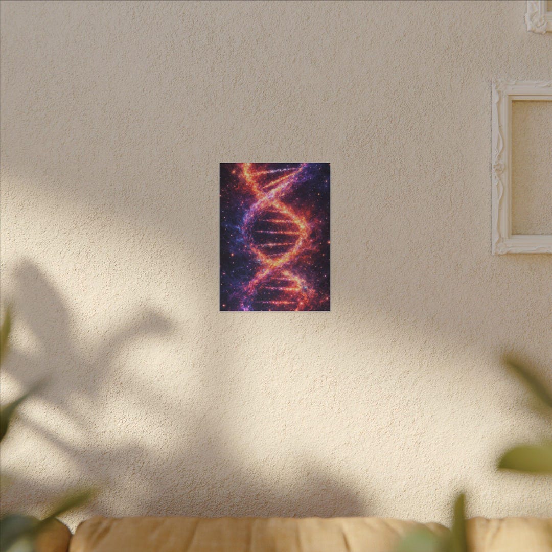 Galactic DNA Helix Matte Canvas - Etsy