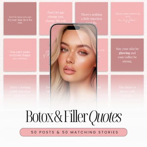 100 Botox and Filler, Botox Quotes, Instagram Post, Botox Instagram, Beauty Template, Filler Quotes, Med Spa Posts, Ready to Use
