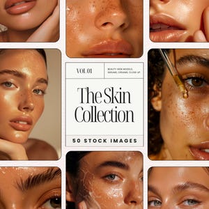 50 Skin Model Stock Photos, Beauty Model Images, AI Model Photos, Skincare Stock Photography, MedSpa Content