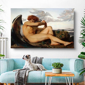 Alexandre Cabanel -Fallen Angel, Cabanel Canvas/Poster Modern Art, Printed Rolled/Unstretched Canvas, Poster Wall Decor, Gift Idea, Wall Art