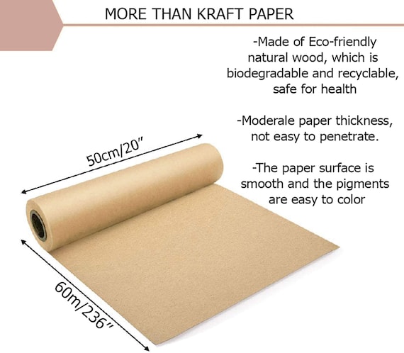 Kraft Paper Roll, Daily Kraft Paper Refills, Wrapping Paper Roll, Recycled  Paper, Eco Friendly, Daily Roller Kraft, Brown Butcher Paper Roll 