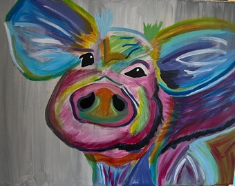 Colourful Pig Art