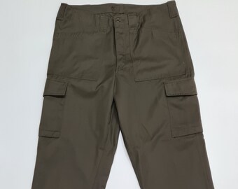 New Vintage Austrian Army Surplus Field Cargo Olive Trousers Pants