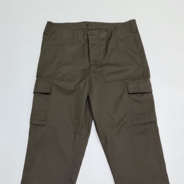 New Vintage Austrian Army Surplus Field Cargo Olive Trousers Pants
