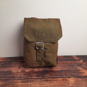 Old Vintage 50s Polish Army Surplus Canvas Belt Pouch