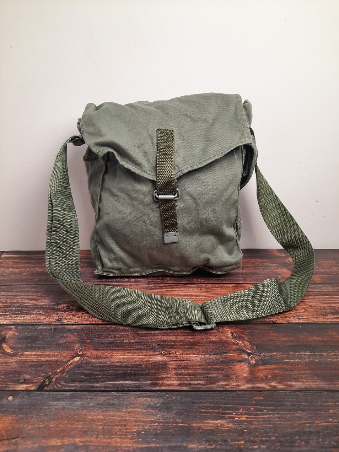 Original Polish Army Shoulder Vintage Olive Green Haversack Retro Bread Bag NEW