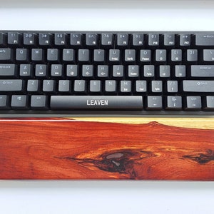 Rosewood wrist rest. Mechanical keyboard wood wrist rest. Wooden Rosewood