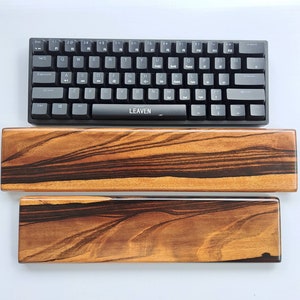 Wrist rest Ebony wood. Mechanic keyboard wrist rest. Wooden Ebony Wood.