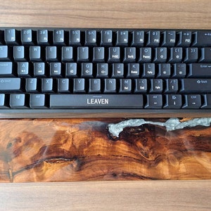 Blackwood wrist rest. Mechanic keyboard wood wrist rest. Wooden Blackwood