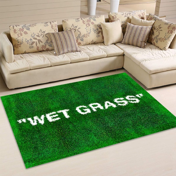Wet Grass off White Rug Etsy Australia