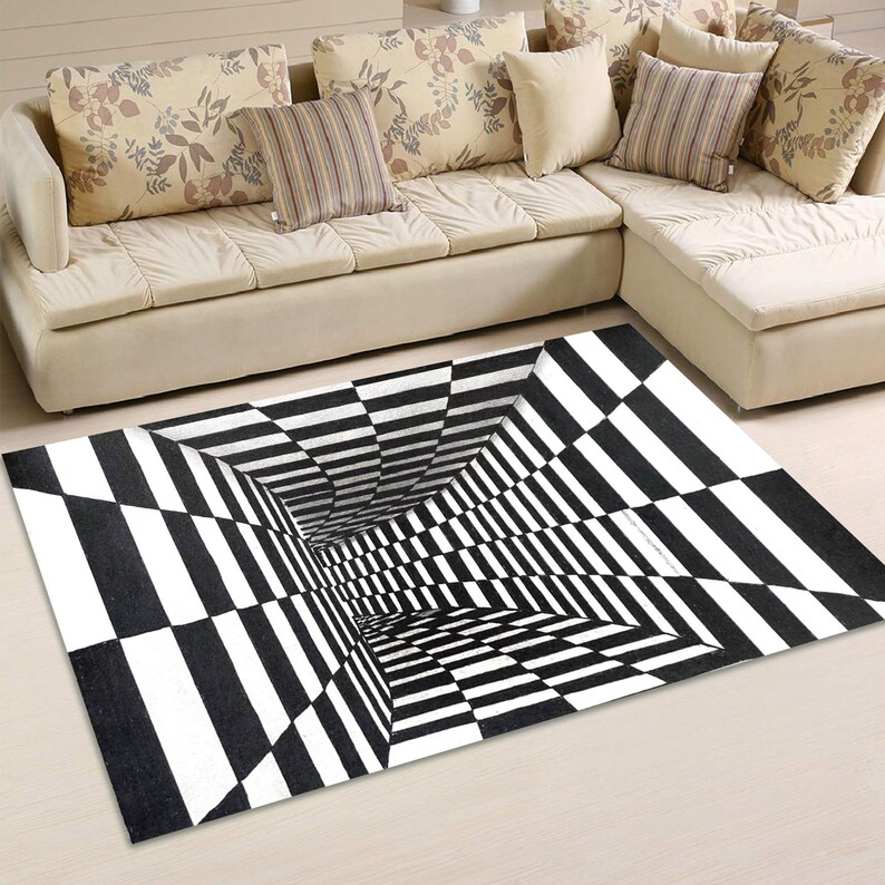 Illusion Rug Vortex Rug Optical Illusion Rug Optical Etsy