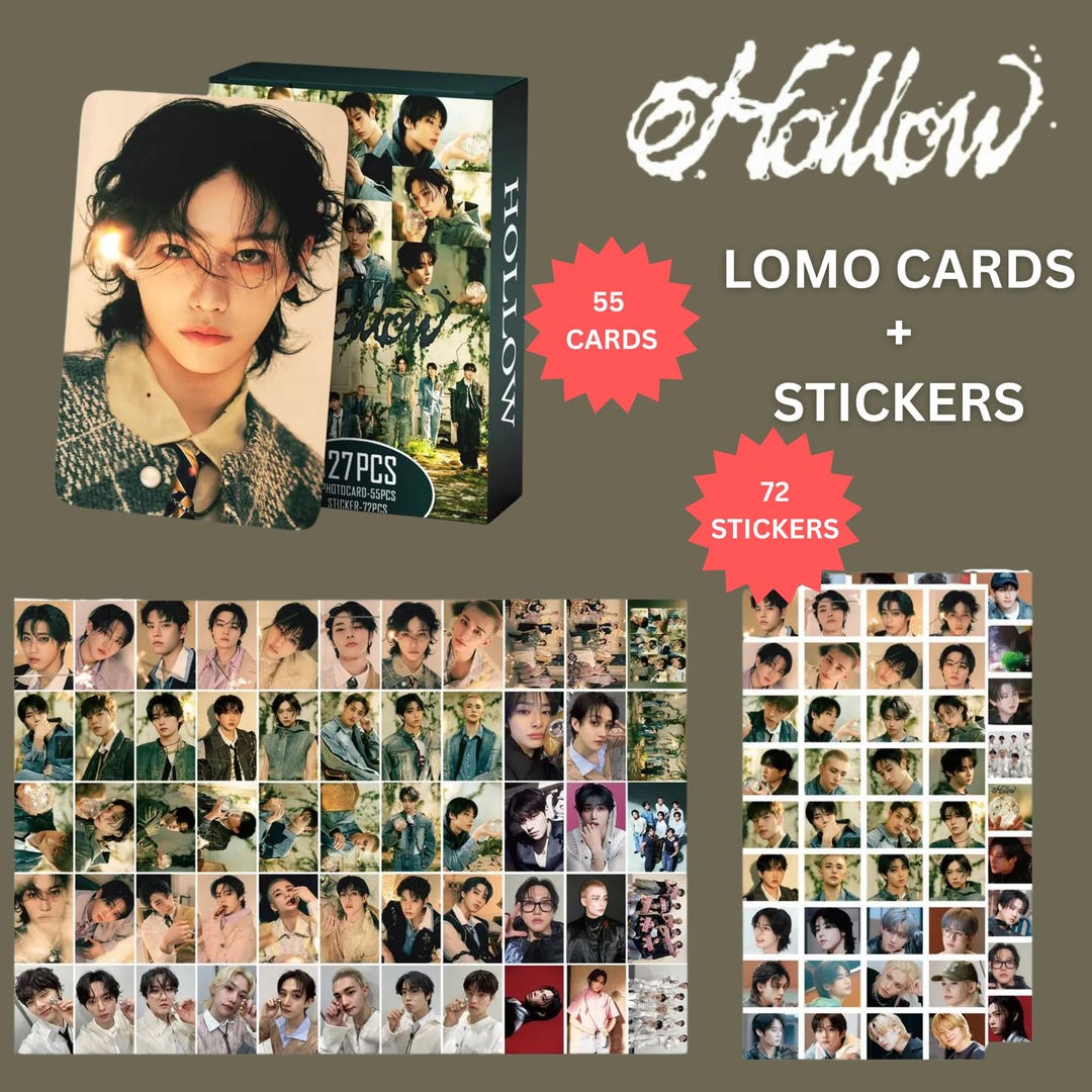 Stray Kids Hollow | Japan 3rd Mini Album Lomo Cards + STICKERS 127